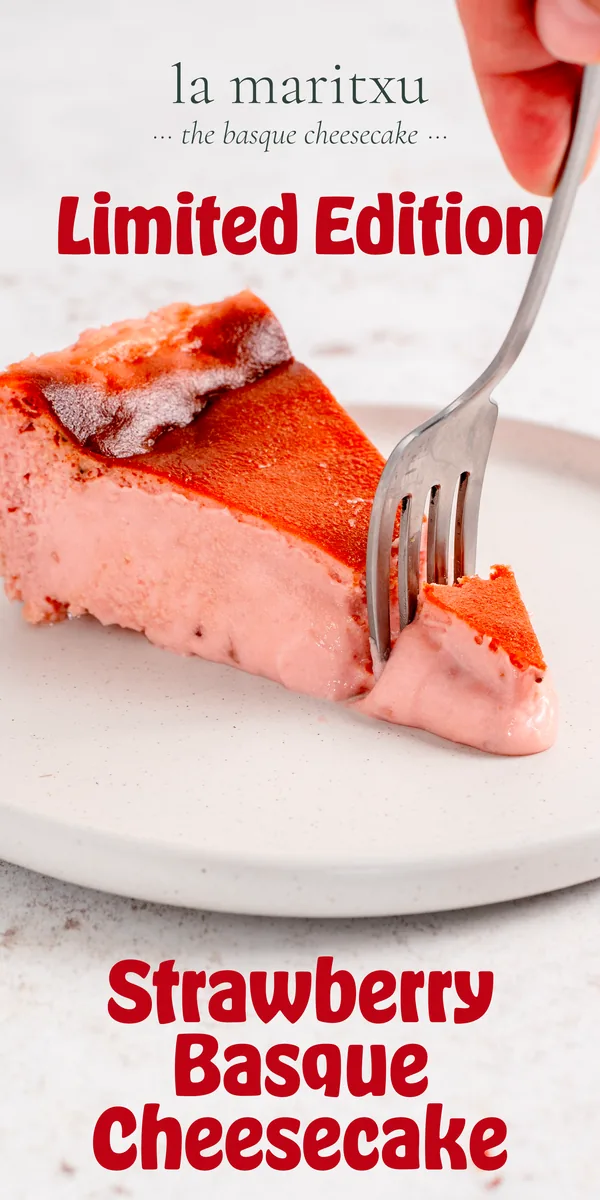 La Maritxu Limited Edition Strawberry Basque cheesecake