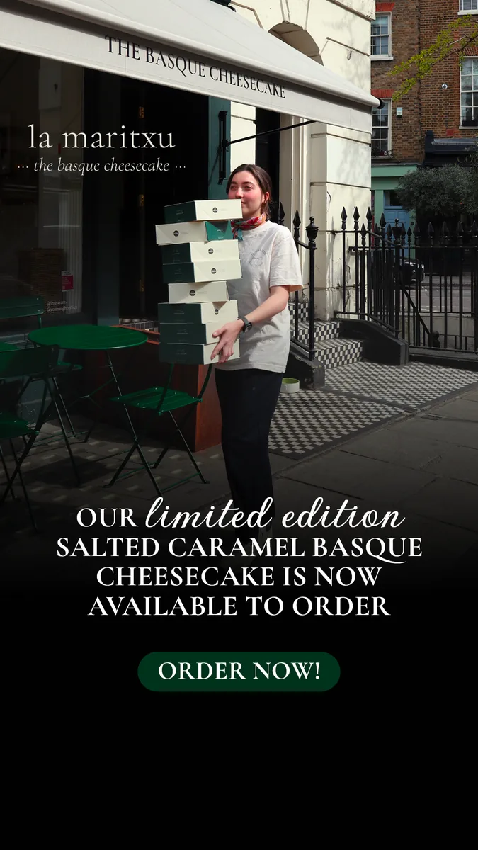 La Maritxu Salted Caramel Basque cheesecake now available to order