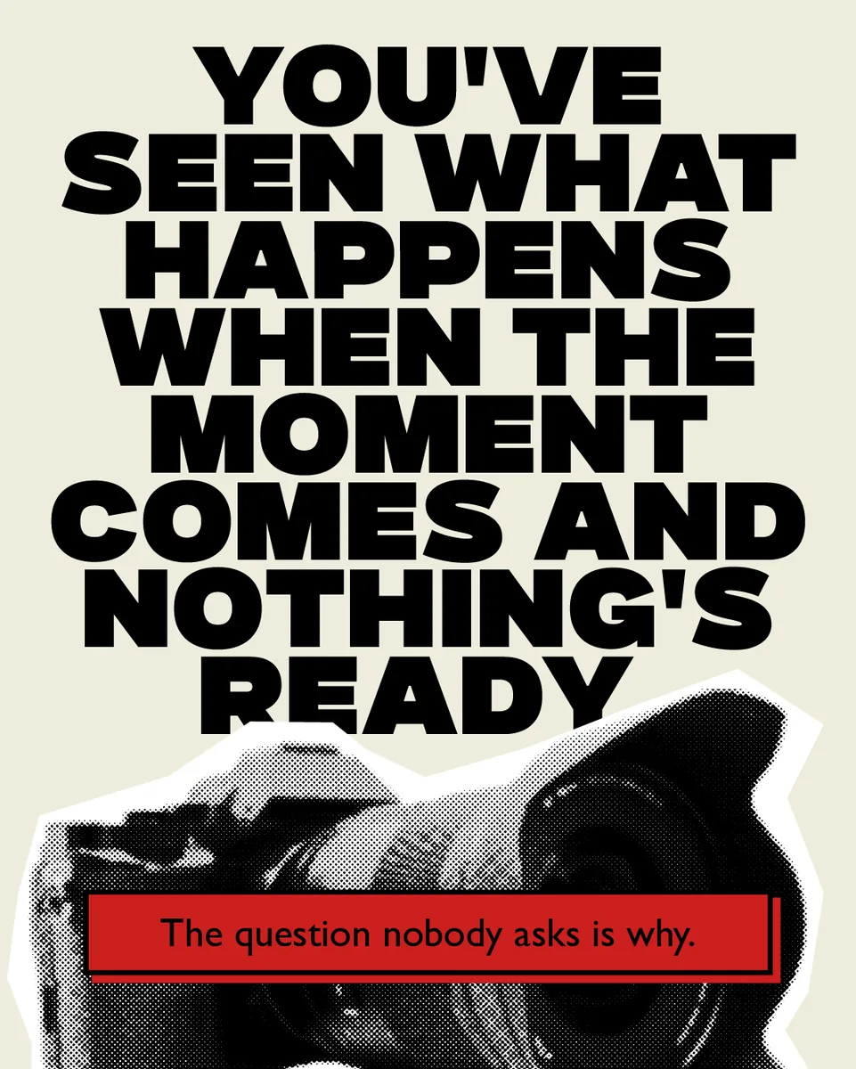 MDM, you've seen what happens when the moment comes and nothing's ready